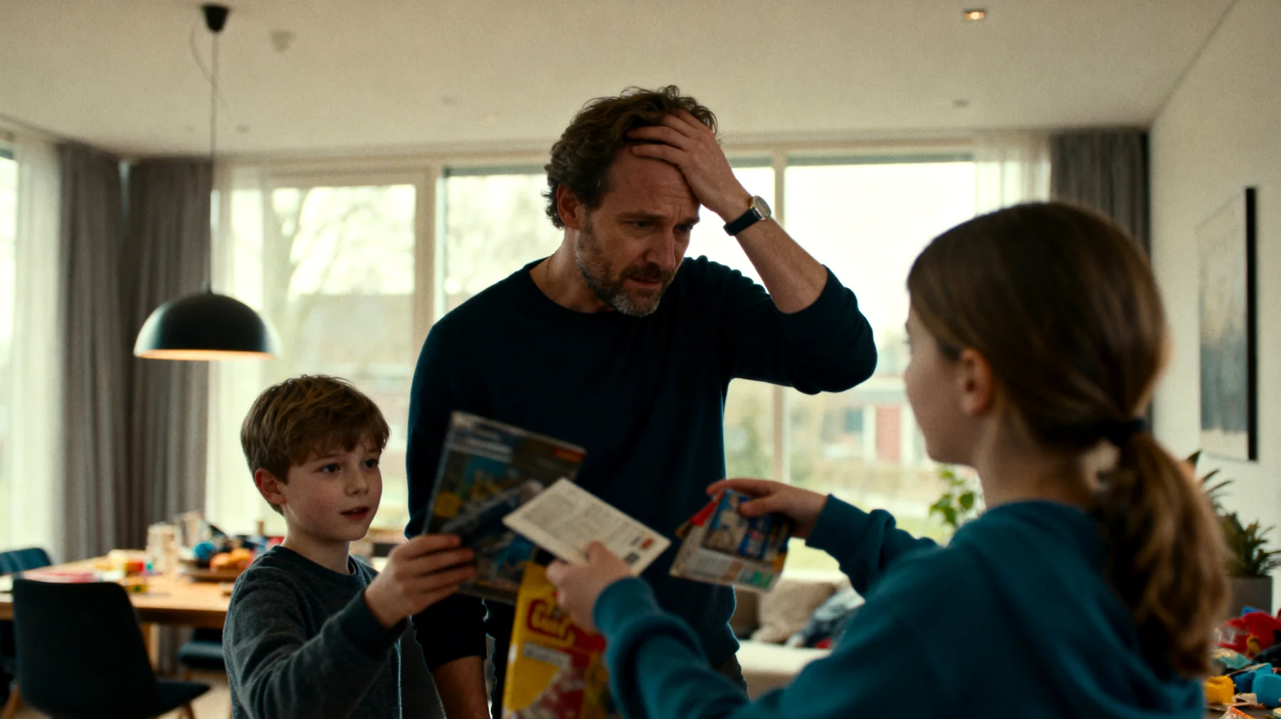 Vader heeft moeite met 'nee' zeggen tegen zijn kinderen"